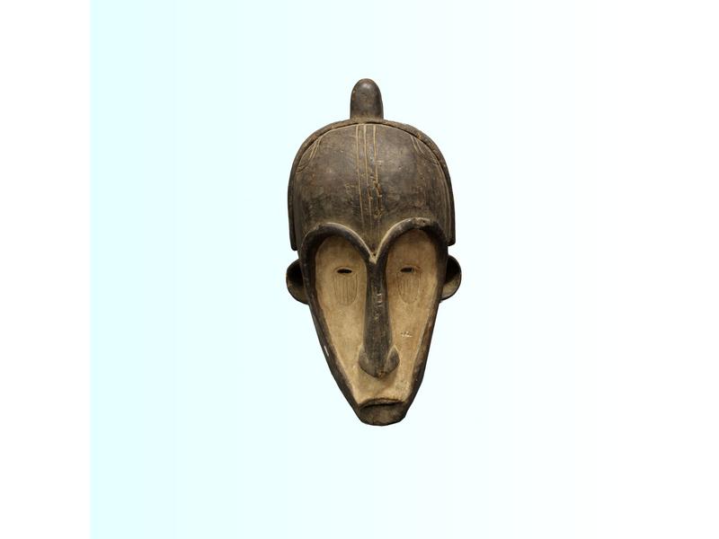 GRAND MASQUE facial Ngil, en bois sculpté...