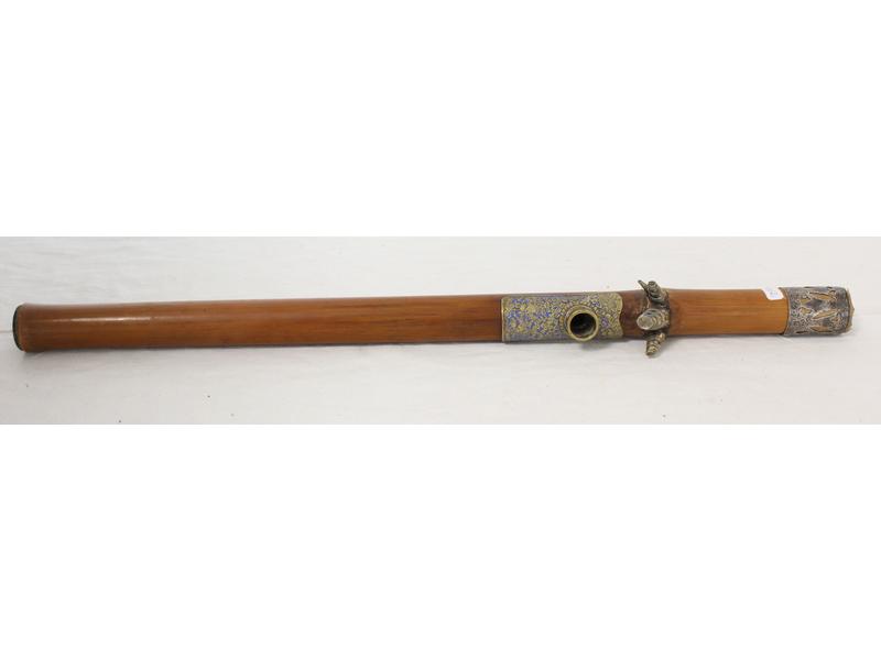 PIPE A OPIUM en bambou, base du fourneau...