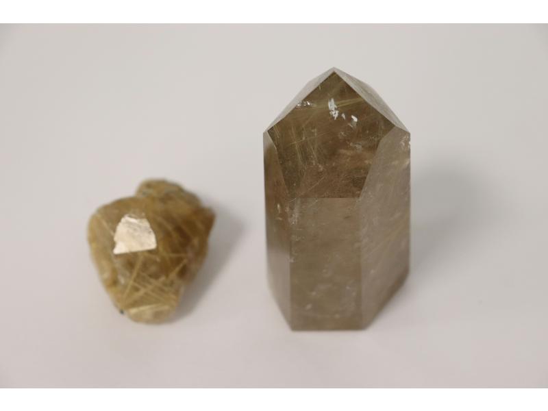 DEUX QUARTZ RUTILE cheveux d'ange.
