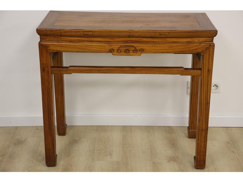 TABLE CONSOLE rectangulaire en bois naturel...