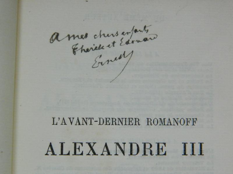[RUSSIE] Daudet (E.) : L'Avant-dernier Romanoff...