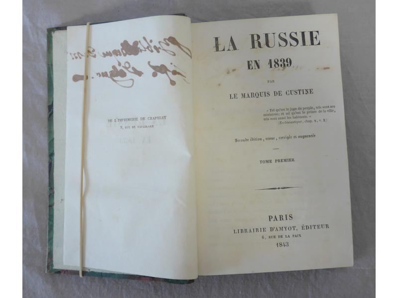 CUSTINE (Astolphe, marquis de) :  La Russie...