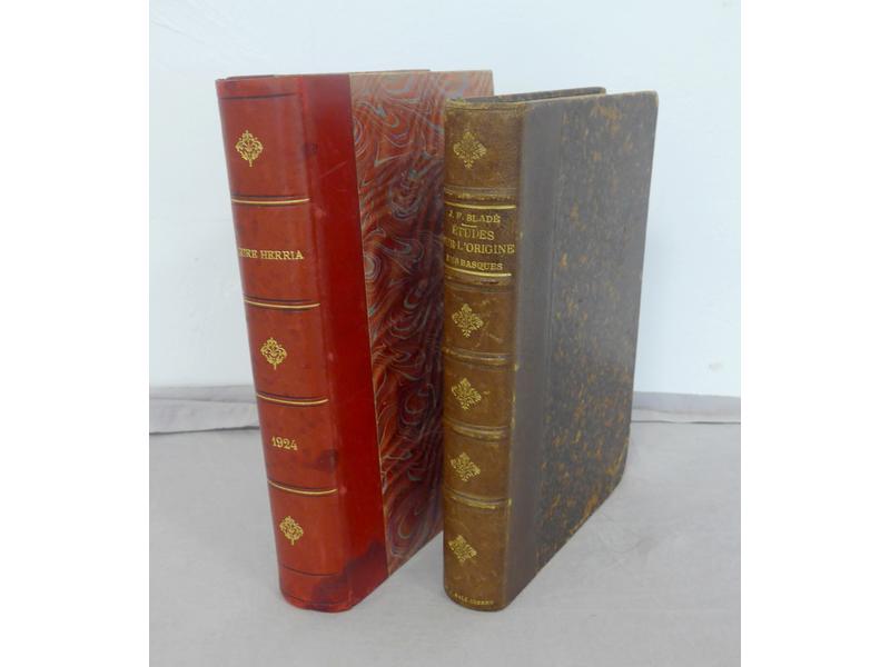 [PAYS BASQUE] 2 vol. in-8 reliés : -Bladé...