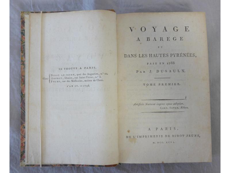 DUSSAULX (Jean) :  Voyage à Barège et dans...