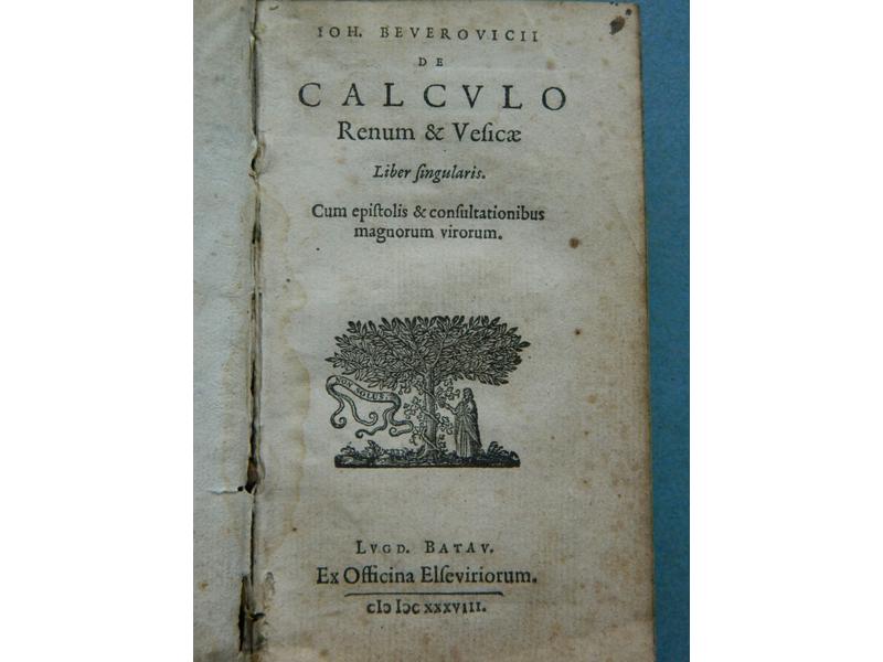 BEVERWYCK (J. van) : De calculo renum & vesicae...