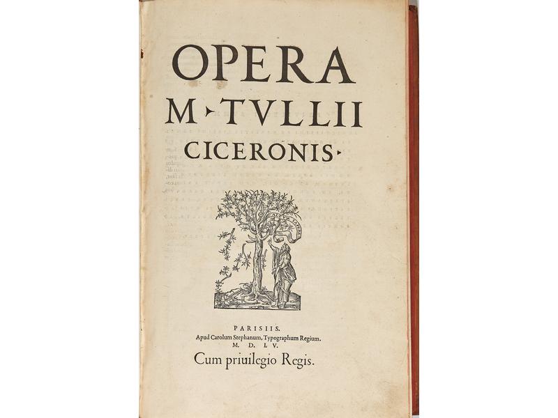 CICERON :  Opera M. Tullii Ciceronis.  Paris,...