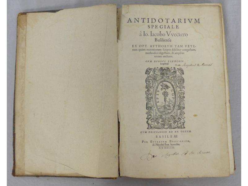WECKER (J.) : Antidotarium speciale…Basilae,...