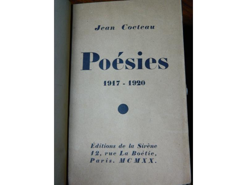 COCTEAU (J.) : Poésies 1917-1920. Editions...