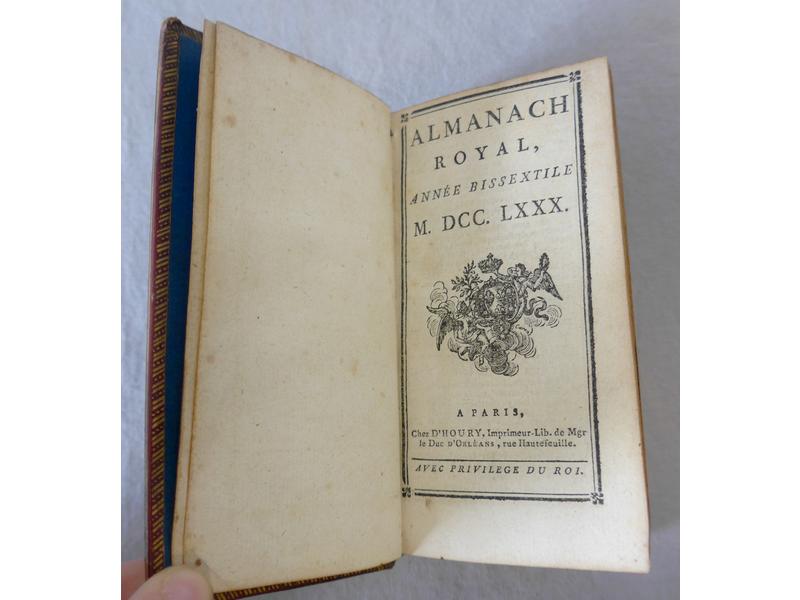Almanach Royal pour l'année 1780. In-16 ...