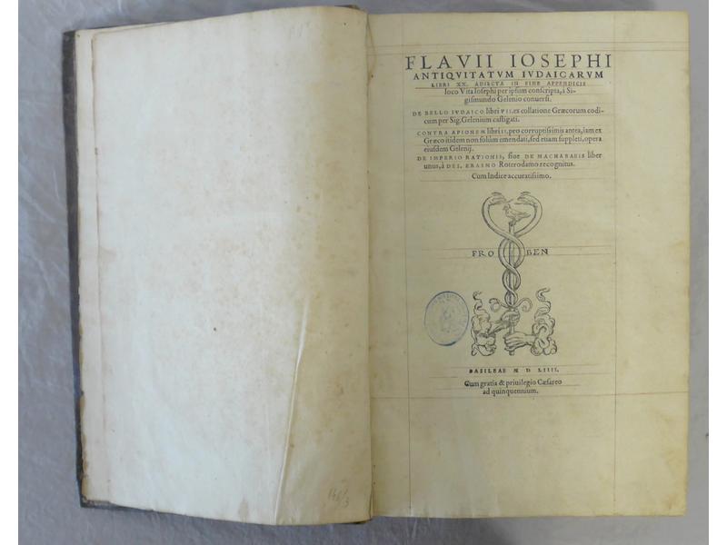 FLAVIUS JOSÈPHE :   Flavii Iosephi Antiqvitatvm...