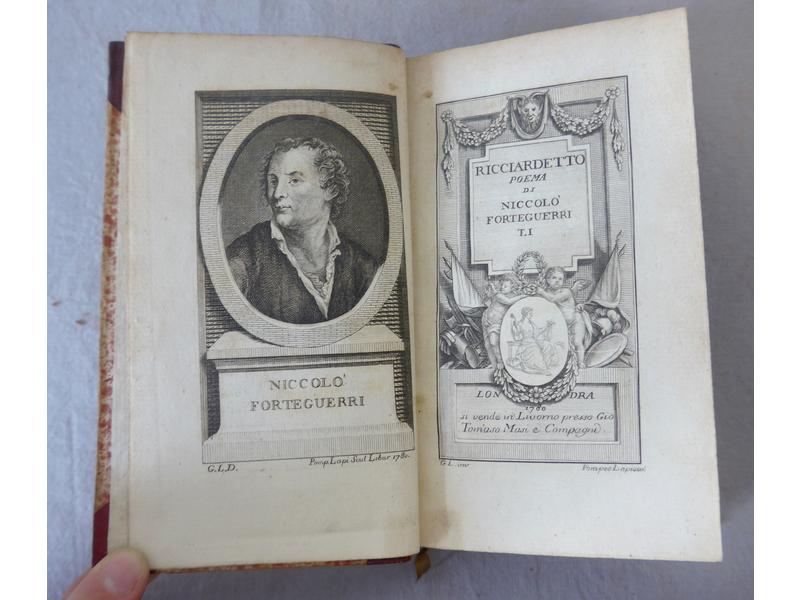 FORTEGUERRI (N.) : Ricciardetto, poema. Londra,...