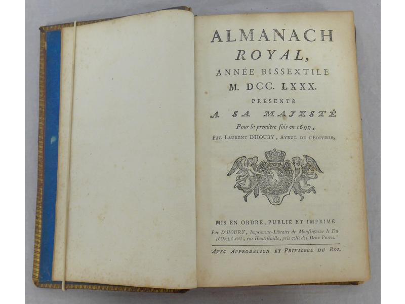 Almanach Royal, année bissextile 1780. In-8...