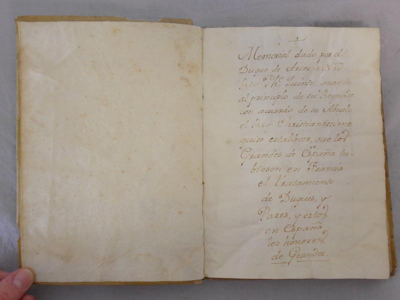 MANUSCRIT espagnol : Memorial dado paz el...
