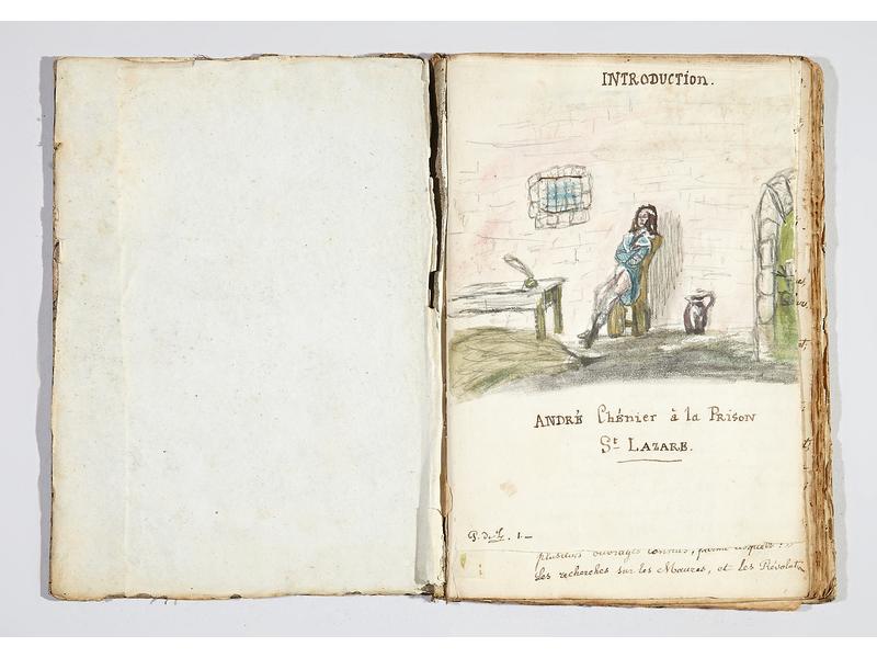 [MANUSCRIT] André Chénier. In-12  demi-toile...