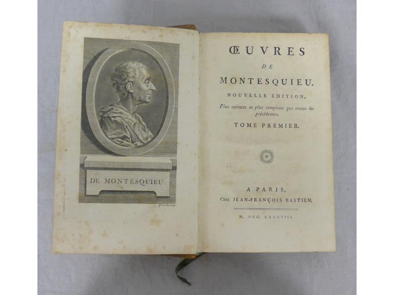MONTESQUIEU : Œuvres. Bastien, 1788. 5 vol....