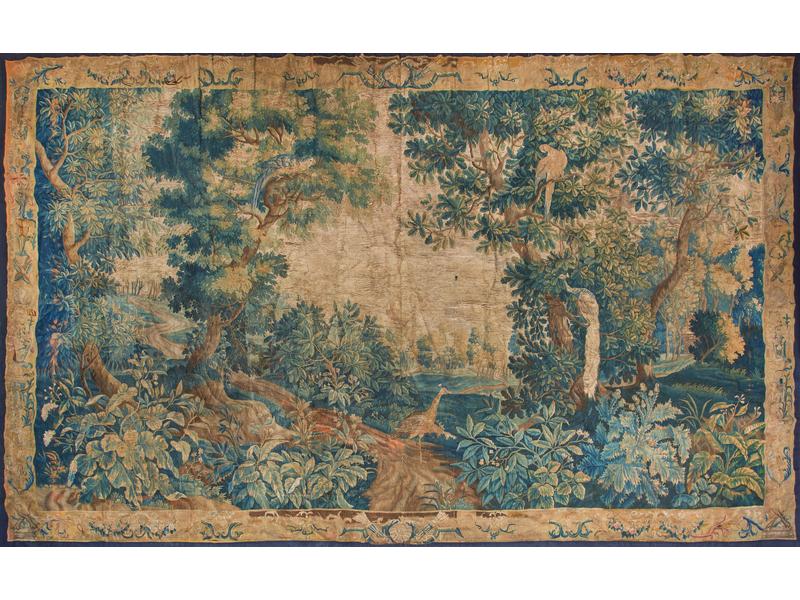 GRANDE TAPISSERIE type verdure à décor de...