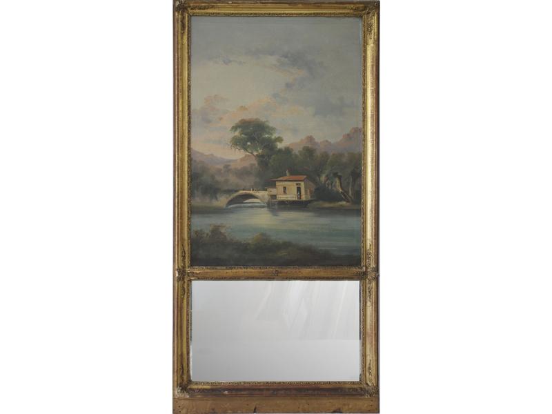 PETIT TRUMEAU rectangulaire formé d'un miroir...