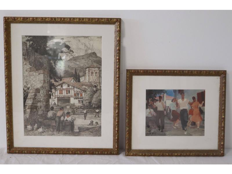 TROIS REPRODUCTIONS en couleurs :