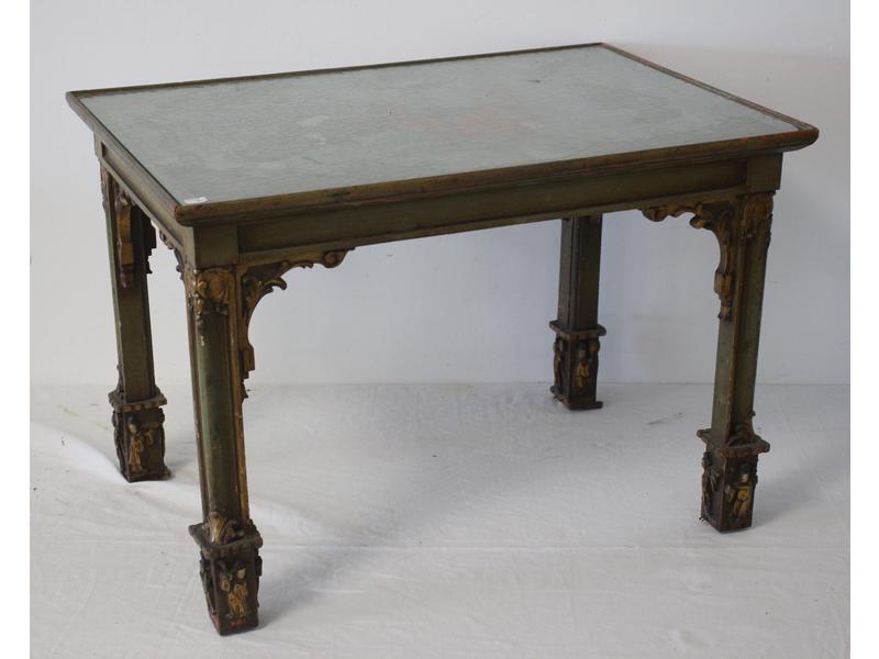 PETITE TABLE BASSE rectangulaire laqué verte...