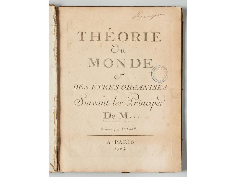 MESMER: Théorie du Monde et des êtres organisés...