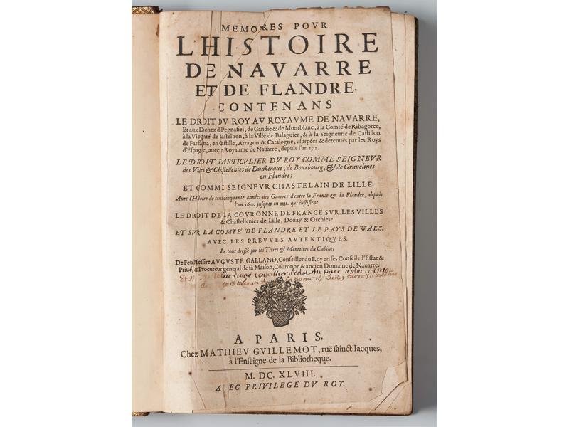 GALLAND (A.): Mémoires pour l'histoire de...
