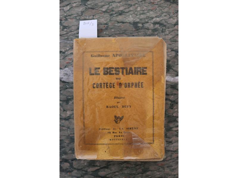 APOLLINAIRE (G.), Le Bestiaire ou Cortège...