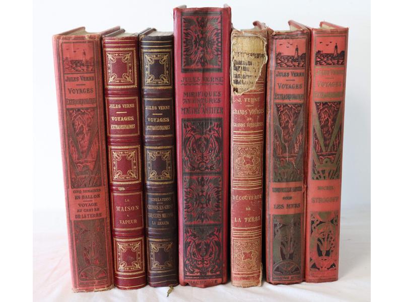 VERNE (J.): Réunion de 7 vol. (états divers)...