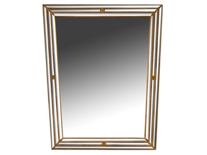 MIROIR de forme trapézoïdale à encadrement...