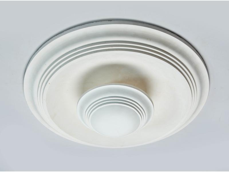 PLAFONNIER ou SUSPENSION circulaire en plâtre,...