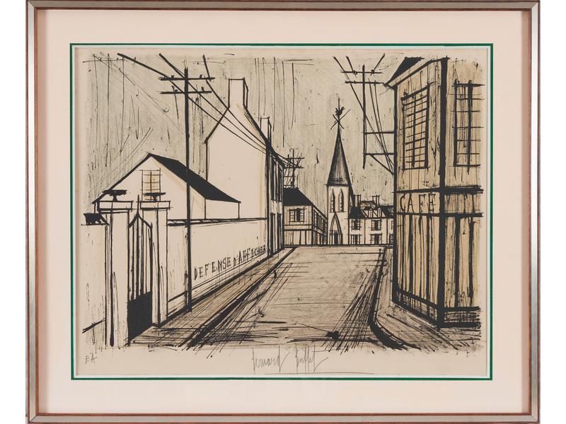 Bernard BUFFET (1928-1999) Rue de village...