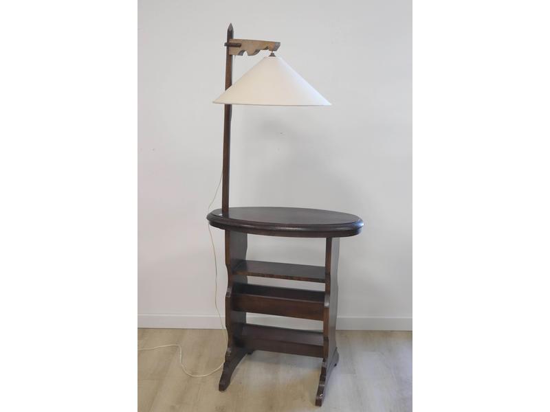 ORIGINALE TABLE PIVOTANTE A OUVRAGE en bois...