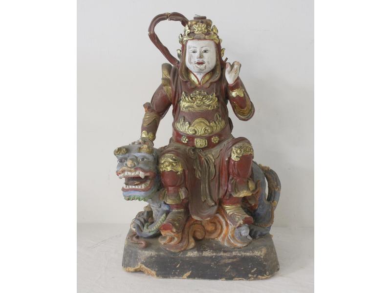 STATUETTE représentant un gardien de temple...