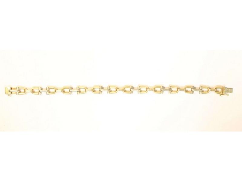 BRACELET en jaune et gris (750) à maillons...