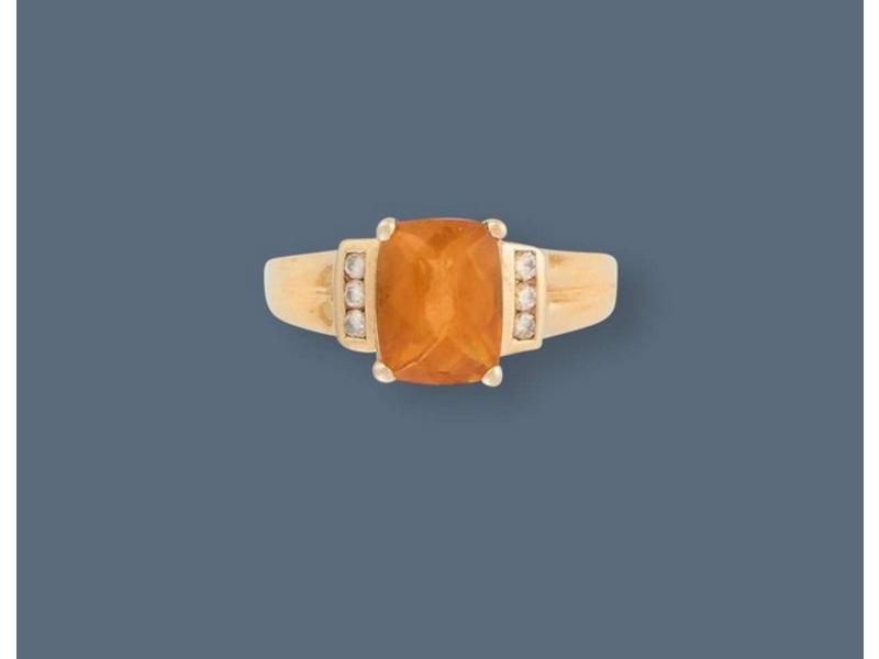 BAGUE en or jaune (750 mm) sertie d'une pierre...