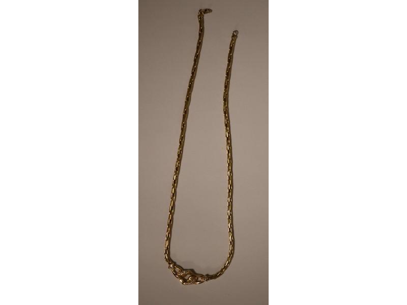 COLLIER en or jaune (750), à motif central...