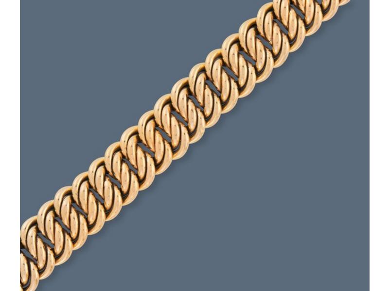 BRACELET en or jaune (750) à maillons tr...