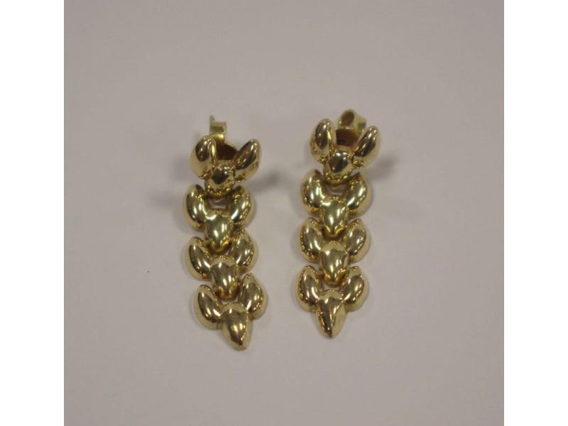 PAIRE DE PENDANTS D'OREILLES en or jaune...
