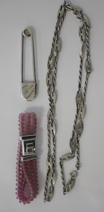 TROIS BIJOUX en argent: