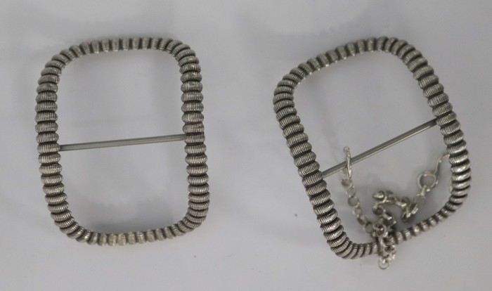 PAIRE DE BOUCLES DE CHAUSSURES en argent...