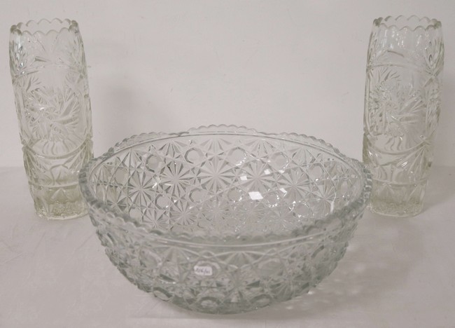 GRANDE COUPE RONDE en verre moulé pressé...