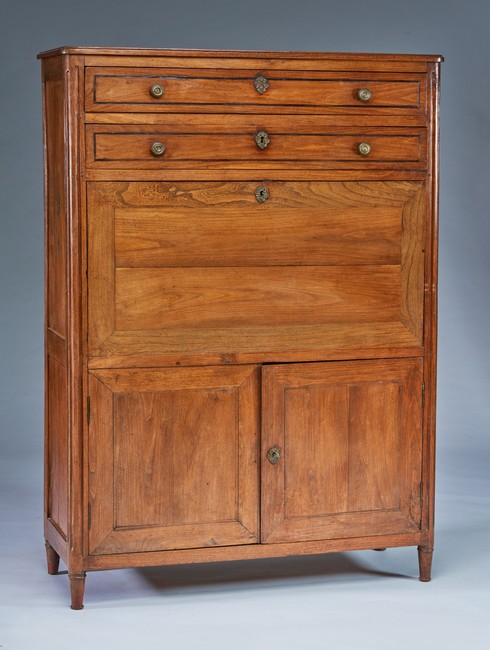 SECRETAIRE rectangulaire en bois naturel,...