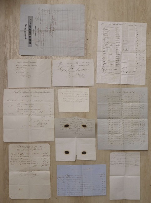 ENSEMBLE DE DOCUMENTS manuscrits (47 feuillets)...