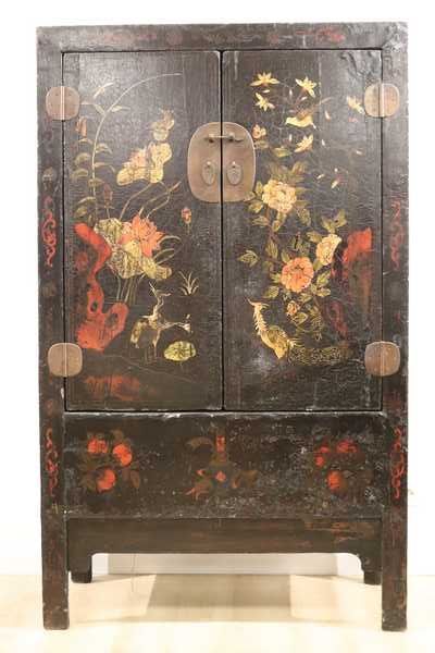 ARMOIRE rectangulaire en bois laqué à décor...