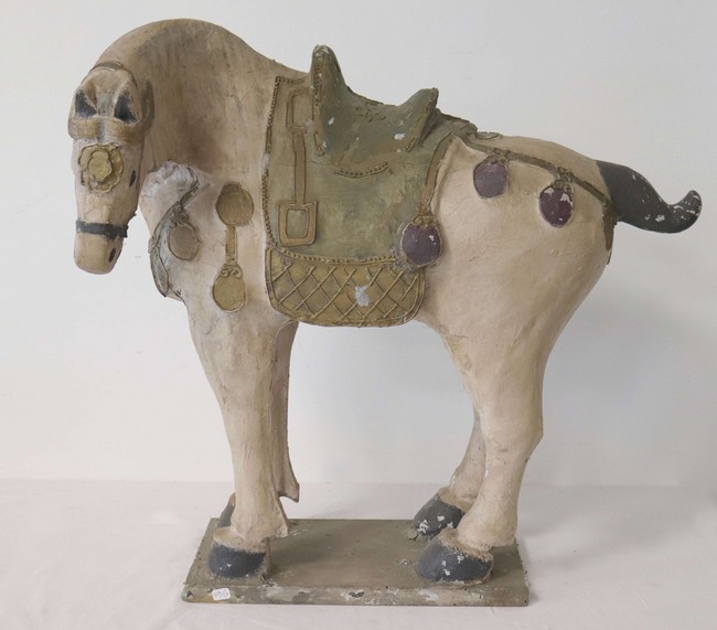 GRAND CHEVAL traditionnel chinois en bois...