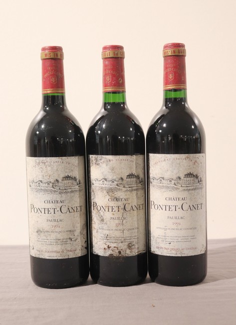 3 Blles CH. PONTET CANET Pauillac GCC 19...