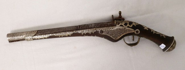 PISTOLET à silex des Balkans.