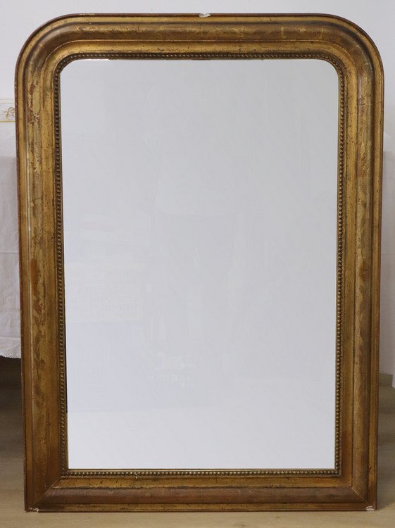 MIROIR de cheminée à angles arrondis en partie...