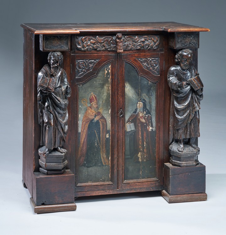 BUFFET rectangulaire en bois teinté ouvrant...