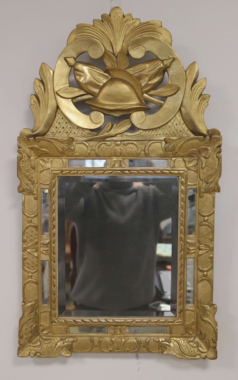 MIROIR A FRONTON rectangulaire en bois et...