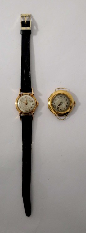 DEUX BOÎTIERS DE MONTRES en or jaune (750),...